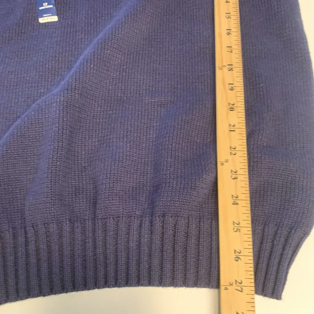 Izod Sweater Mens Large Tall Peacoat‎ Holiday Fair Isle Nordic Preppy Classic LT